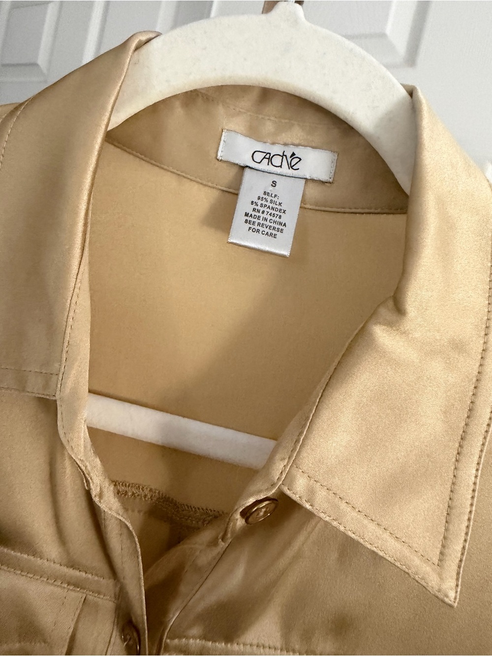 Cache Silk Drawstring Utility Buttondown - Picture 2 of 4